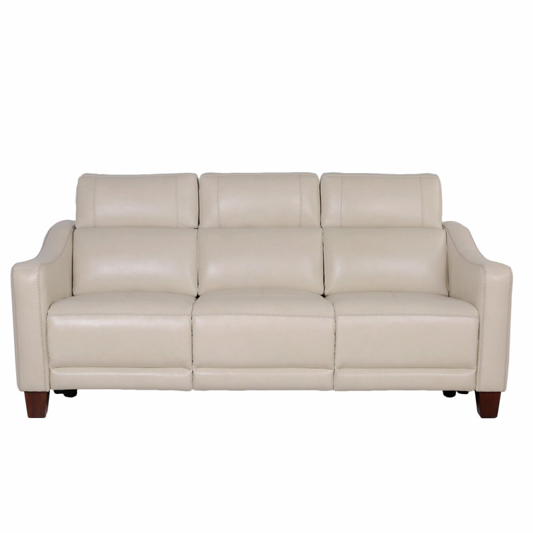 Latitude Run® Transitional DualPower Leather Reclining Sofa Wall
